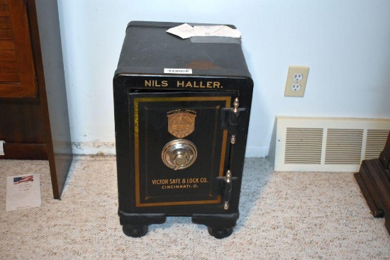 Victor Safe and Lock Co., Cincinnati OH, small Floor Safe, With Combo, "Nils Haller" on top,