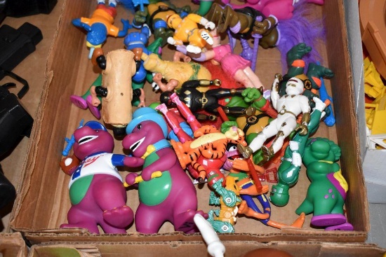 Assortment of Action Figurines, Barnies, Power Rangers, Teenage Mutant Ninja Turtles