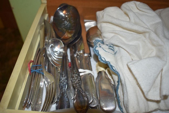 Roger Bros. flatware with case