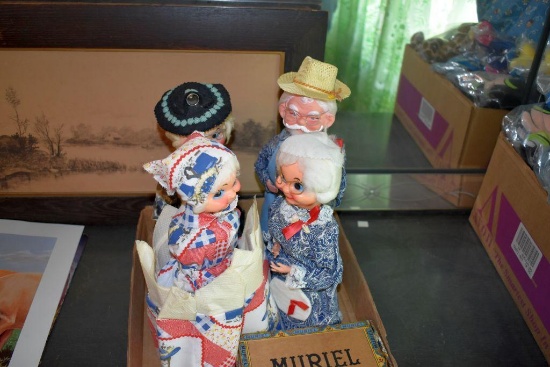Hard Plastic Nativity Set, Soap Bottle Grandma and Grandpa