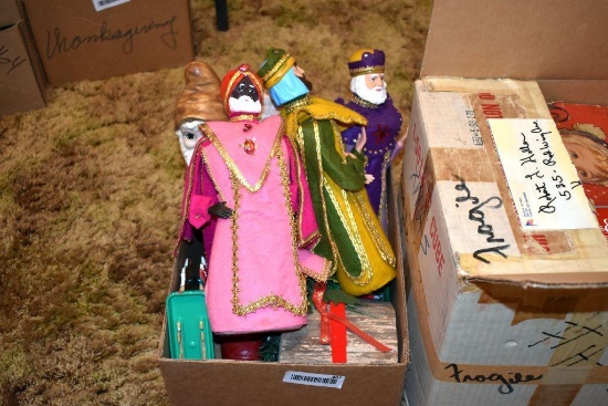 2 Boxes of Christmas decorations