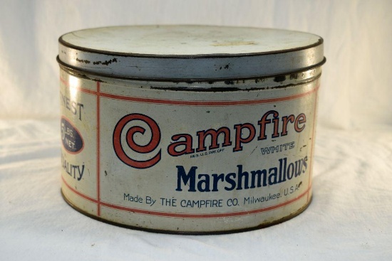 5lb Campfire Marshmallow tin with cover