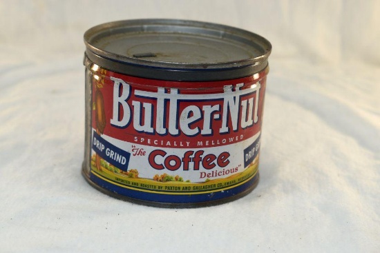 Butter Nut half pound coffee tin with cover