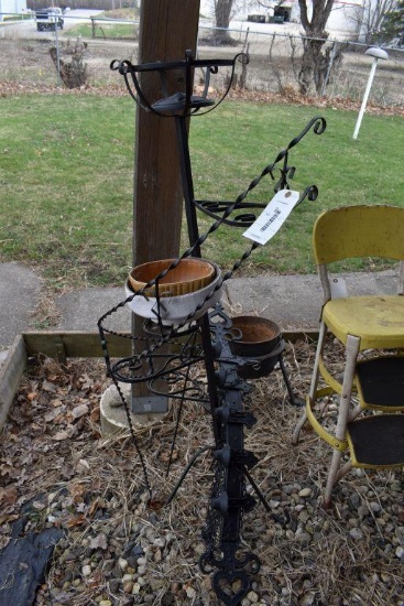 Plant stand and kettle
