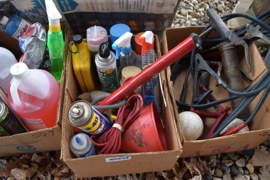 Jumper cables, shop supplies and closet organizer