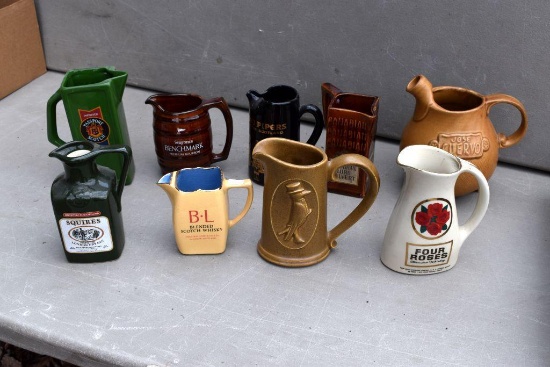 Assortment of Liquor decanter/pitchers