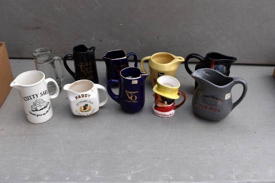 Assortment of Liquor decanter/pitchers