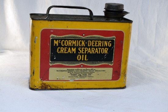 McCormick Deering cream separator oil tin