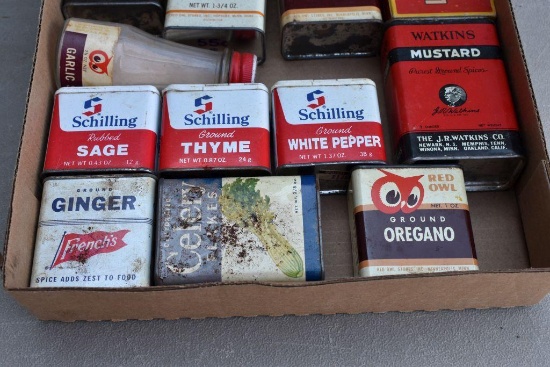 Assortment of Tins, including Red Owl
