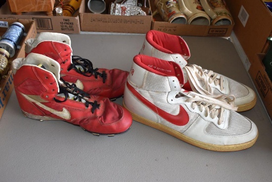 Nike Basketball Shoes, size 19, Signed by Alton Lister number 53. Undocumented signature,