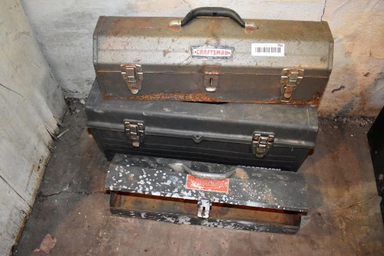 (3) Assorted tool boxes
