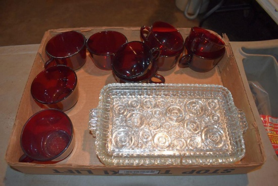 Ruby luncheon set