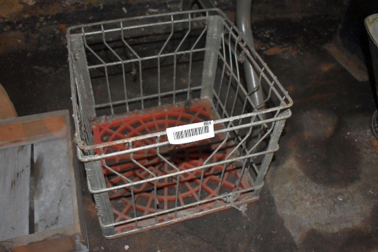 Metal milk crate
