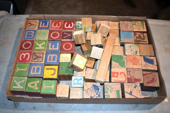 Assorted child's wooden blocks