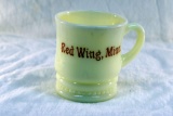 Custard glass cup from Red Wing MN