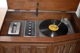 Record player with records