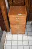 2 drawer wooden file cabinet