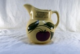 Watt Ware Pottery Pitcher from Claremont Creamery has chips and cracks