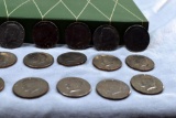 27 Kennedy half dollar coins, 1970-1990's, $13.50 total