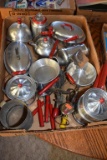 Childs Tin Doll and Play Dishes