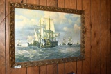 Ship framed print