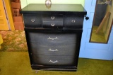 Vintage 3 Piece bedroom set double bed, high boy dresser, chest of drawers with mirror
