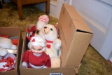 2 Boxes of Christmas and Valentines decorations