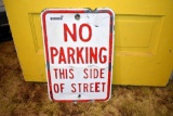 Steel No Parking Street Sign