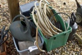 Garden hose, sprayer, watering can, cooler and whirly bird