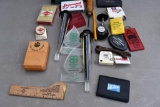 Advertising items Pioneer knives, brushes, rain gauges, Grain Belt items