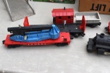 Lionel Trains Cars, track, and Marx accessories, 4 boxes total