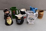 Assortment of Liquor decanter/pitchers