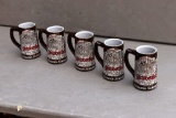 5 Hamm's Octoberfest beer mugs