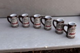 6 Hamm's Octoberfest beer mugs