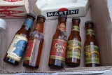 Beer bottle salt and peppers, Seagram's 7 display, Grain Belt mini beer case