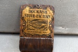 Dockash Stove Factory advertising from Scranton PA match stick holder