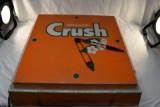 Orange Crush Essex clock front has a small crack, lights up, 15