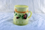 Custard glass cup from Wanamingo MN