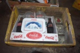 Wooden coke case with bottles