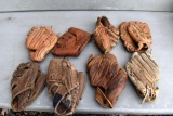 Assortment of vintage baseball gloves