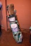 Assorted Golf Clubs with bag