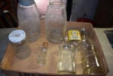Assorted Fruit Jars and glass jars