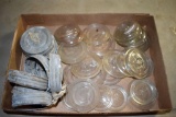 Assortment of Glass and galvanized lids