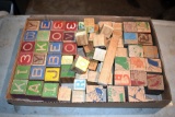 Assorted child's wooden blocks