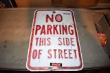 Steel No Parking Street Sign