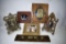 Assortment of wooden and metal picture frames