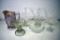 Cut glass pitcher, baskets