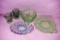 Green depression sugar & creamer, serving platter, bowl