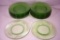 18 Green depression salad plates