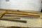 Assortment of yard sticks and rulers some with advertising